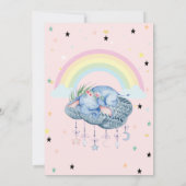 Mooie Olifanten Regenboog Sterren Verjaardag Kaart (Achterkant)