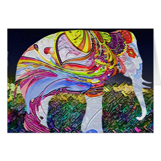 Mooie olifantenkaart (Voorkant Horizontaal)
