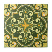 💚 mooie olijven en gele Azulejos Tegeltje (Voorkant)