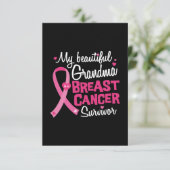 Mooie oma Breast Cancer Survivor Kaart (Staand voorkant)