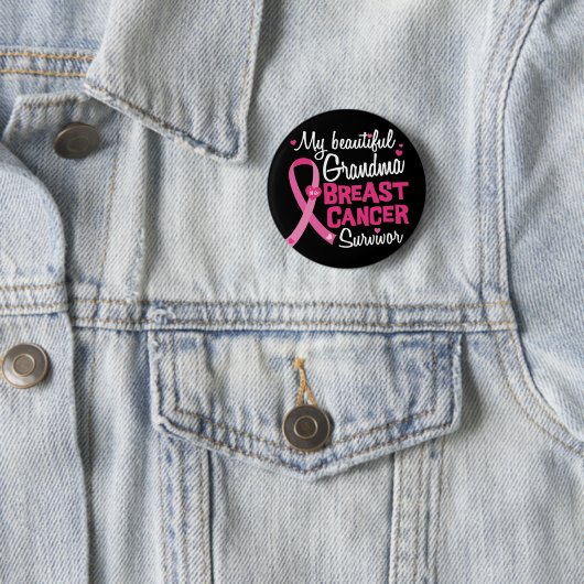 Mooie oma Breast Cancer Survivor Ronde Button 5,7 Cm (In situ)