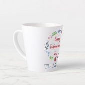 Mooie Onafhankelijkheidsdag Latte Mok (Linkerhoek)