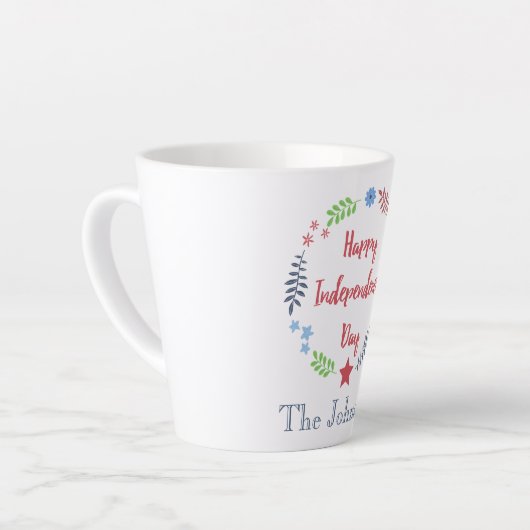 Mooie Onafhankelijkheidsdag Latte Mok (Linkerhoek)