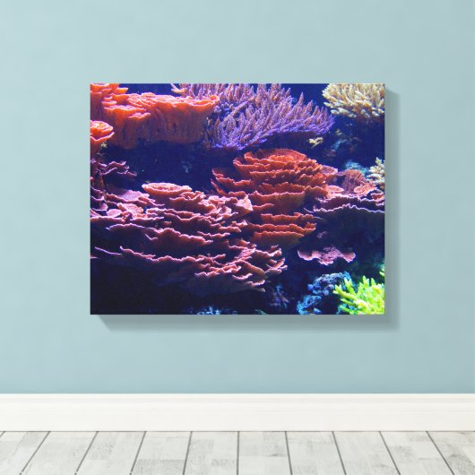 Mooie onderwater oceaan scene, leven onder zee canvas afdruk (Insitu (Houten vloer))