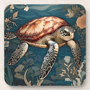 Mooie Onderwater Zee Schildpad Bier Onderzetter
