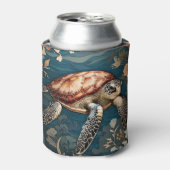 Mooie Onderwater Zee Schildpad Blikjeskoeler (Blikje Voorkant)