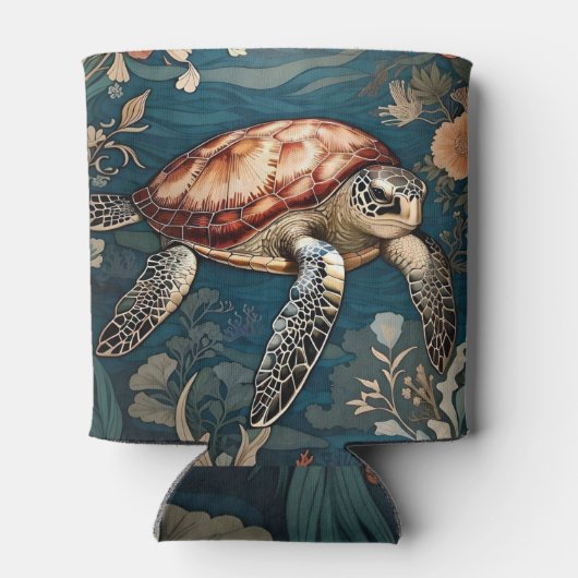 Mooie Onderwater Zee Schildpad Blikjeskoeler (Achterkant)