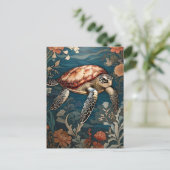 Mooie Onderwater Zee Schildpad Briefkaart (Staand voorkant)