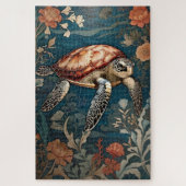 Mooie Onderwater Zee Schildpad Legpuzzel (Verticaal)