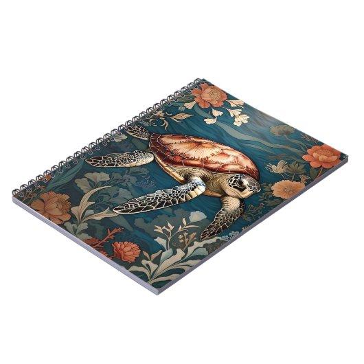 Mooie Onderwater Zee Schildpad Notitieboek (Linkerzijde)