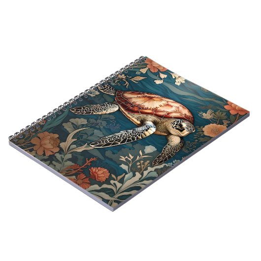 Mooie Onderwater Zee Schildpad Notitieboek (Linkerzijde)