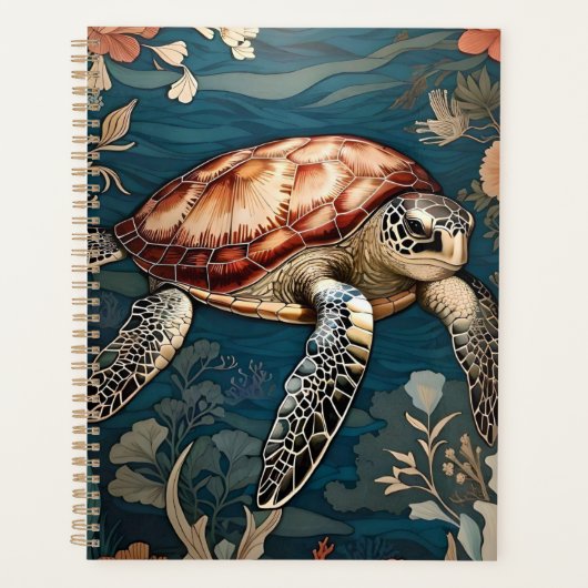 Mooie Onderwater Zee Schildpad Planner (Voorkant)