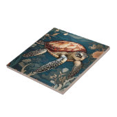 Mooie Onderwater Zee Schildpad Tegeltje (Zijkant)