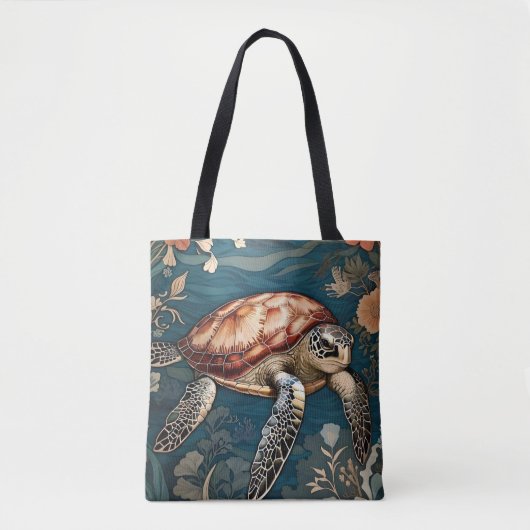 Mooie Onderwater Zee Schildpad Tote Bag (Voorkant)