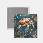 Mooie onderwater zwemmen Zee schildpad Magneet (Voorkant / Achterkant)