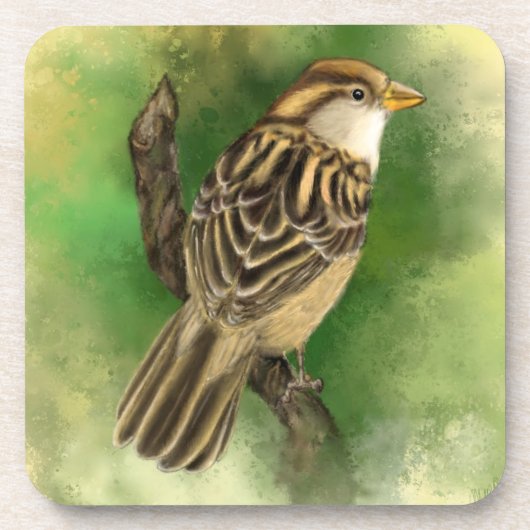 Mooie Onderzetter Little Sparrow (Voorkant)