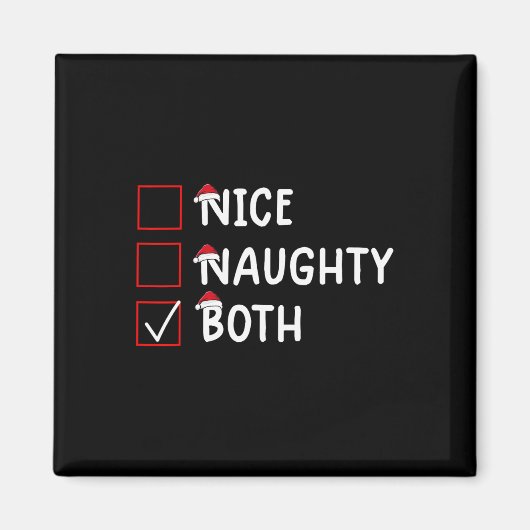 Mooie ondeugende beide Schattigee kerst Magneet (Voorkant)