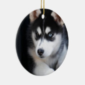 Mooie one Blue Eye Siberian Husky 2 Keramisch Ornament (Rechts)