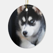 Mooie one Blue Eye Siberian Husky 2 Keramisch Ornament (Links)