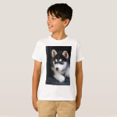 Mooie one Blue Eye Siberian Husky 2 T-shirt (Voorkant volledig)