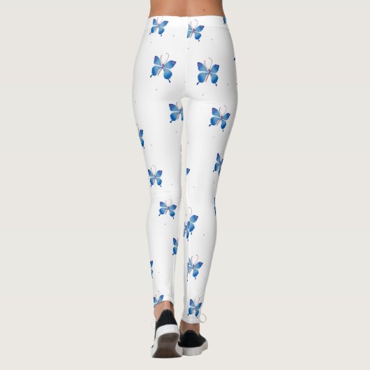Mooie oneindigheid blauwe vlinders: symbool van LO Leggings (Achterkant)