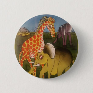 Mooie ongelofelijke Afrikaanse wilde dieren safari Ronde Button 5,7 Cm