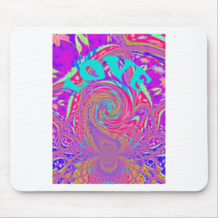 Mooie ongelofelijke liefdeswervel tekst kunstprint muismat