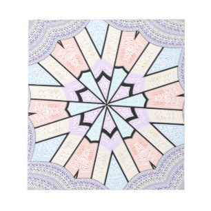 Mooie ongelofelijke zachte pastel geometrische kun notitieblok