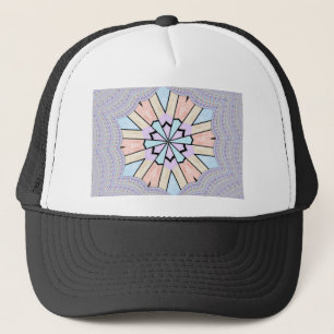 Mooie ongelofelijke zachte pastel geometrische kun trucker pet