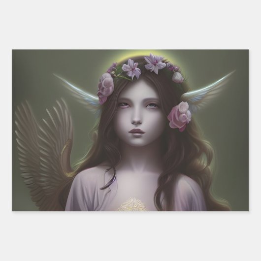 Mooie  ontkoppeling van Angels Inpakpapier Vel (Voorkant)