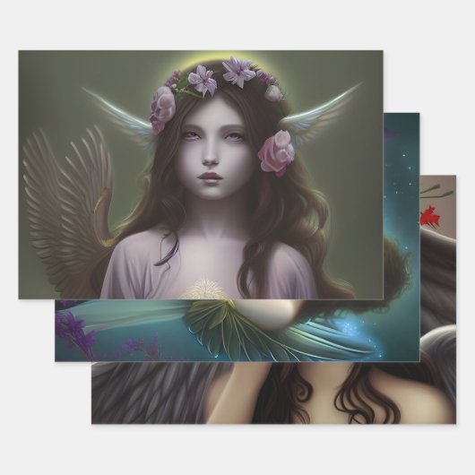 Mooie  ontkoppeling van Angels Inpakpapier Vel (Set)