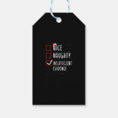 Mooie ontoereikende kerstlijst cadeaulabel (Achterkant)