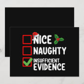 Mooie ontoereikende kerstlijst kaart (Voorkant / Achterkant)