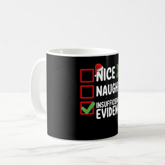 Mooie ontoereikende kerstlijst koffiemok (Voorkant links)