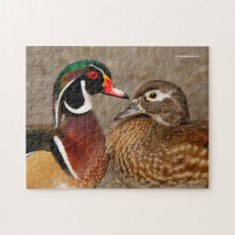 Mooie ontroerende moment tussen bos-eenden legpuzzel