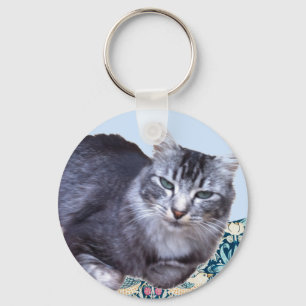 Mooie Ontspannen Kat Sleutelhanger