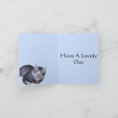 Mooie Ontspannende Kat Bewerkbaar  Kaart (Binnen)