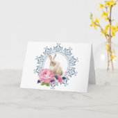 Mooie ontwerp van Paashaas Kaart (Gele Bloem)