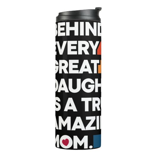 Mooie ontwerpexpressietekst voor Moederdag Thermosbeker (Gedraaid links)