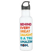 Mooie ontwerpexpressietekst voor Moederdag Waterfles (Voorkant)