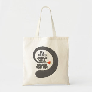 Mooie Ontwerptekst De Grappen van Mijn Vader Laten Tote Bag