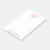 Mooie Onvolmaakte Liefdesvogels Romantisch Rood Ha Post-it® Notes (Schuin)