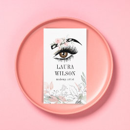 Mooie oogdruppelroze Waterverf bloemen Visitekaartje