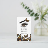 Mooie Oogmonoarch Butterfly zweert make-up Visitekaartje (Staand voorkant)