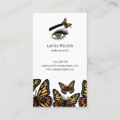 Mooie Oogmonoarch Butterfly zweert make-up Visitekaartje (Achterkant)