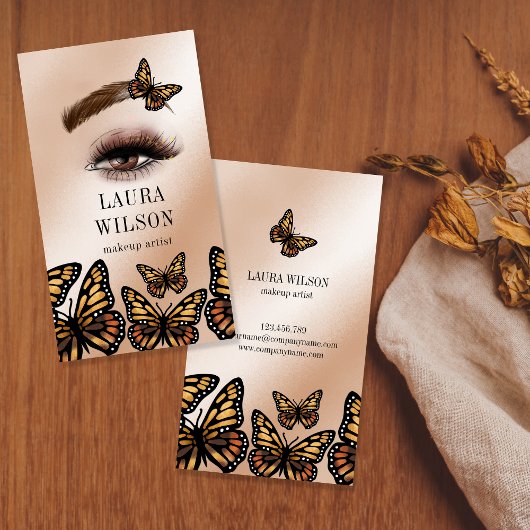 Mooie Oogmonoarch Butterfly zweert make-up Visitekaartje