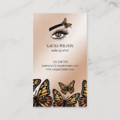 Mooie Oogmonoarch Butterfly zweert make-up Visitekaartje (Achterkant)