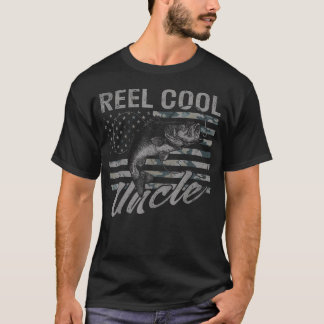 Mooie Oom Camo Amerikaanse Vlag Baars T-shirt
