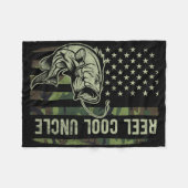 Mooie oom camouflage Amerikaanse vlag grappige oom Fleece Deken (Voorkant (Horizontaal))