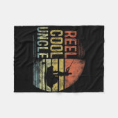 Mooie Oom Visgeschenken Oom Verjaardag Retro Fleece Deken (Voorkant (Horizontaal))